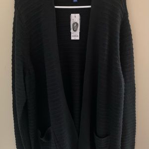 Apt. 9 Oversized Black Cardigan w/ Pockets